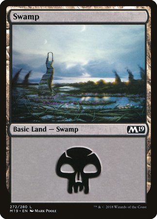 Swamp (272) [Core Set 2019] | Cards and Coasters CA