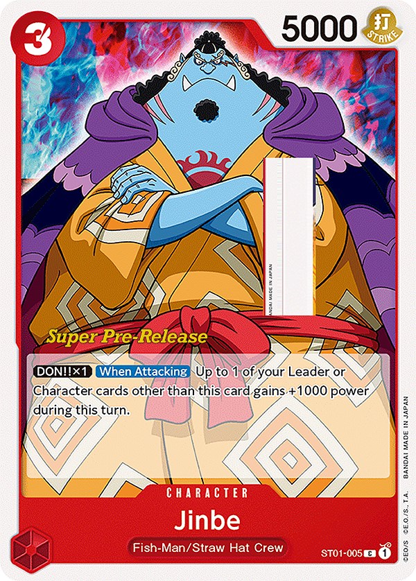 Jinbe [Super Pre-Release Starter Deck: Straw Hat Crew] | Cards and Coasters CA