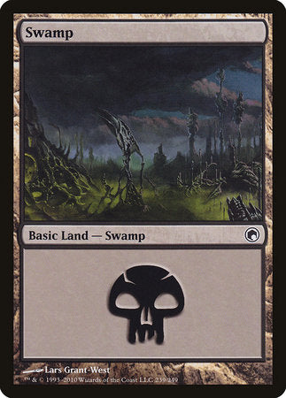 Swamp (239) [Scars of Mirrodin] | Cards and Coasters CA