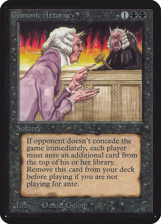 Demonic Attorney [Limited Edition Alpha] | Cards and Coasters CA