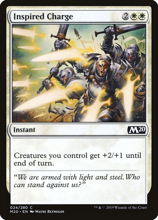 Inspired Charge [Core Set 2020] | Cards and Coasters CA