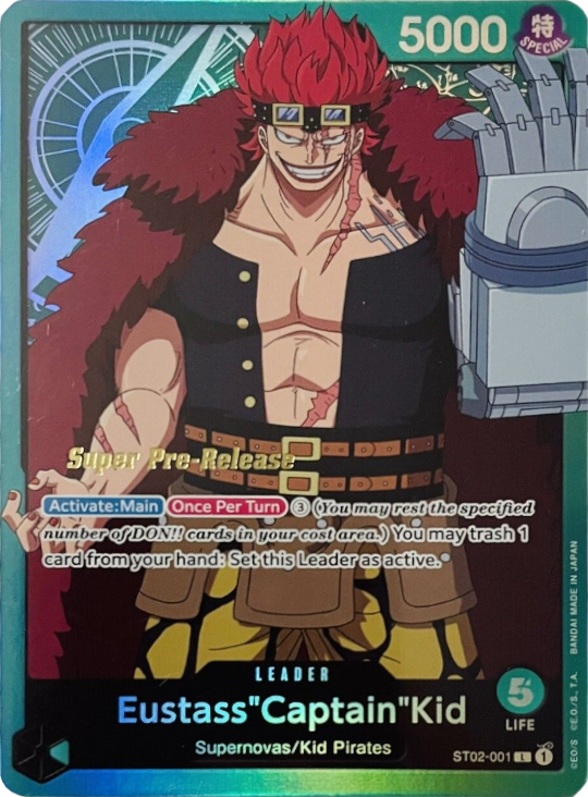 Eustass"Captain"Kid (001) [Super Pre-Release Starter Deck: Worst Generation] | Cards and Coasters CA