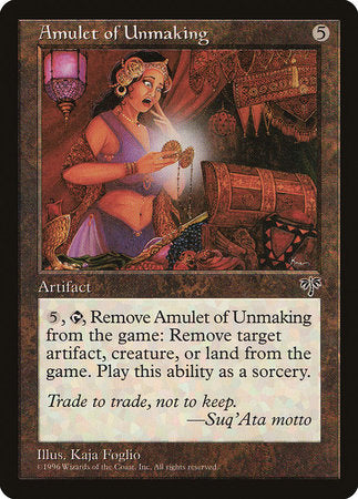 Amulet of Unmaking [Mirage] | Cards and Coasters CA