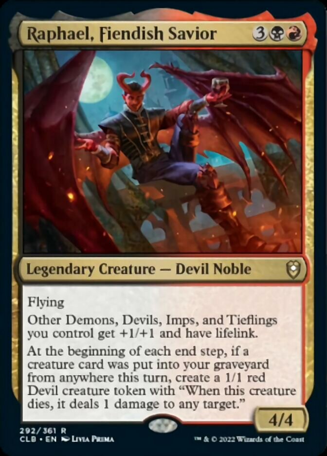 Raphael, Fiendish Savior [Commander Legends: Battle for Baldur's Gate] | Cards and Coasters CA