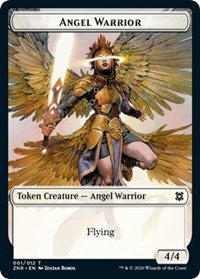 Angel Warrior // Plant Double-sided Token [Zendikar Rising Tokens] | Cards and Coasters CA