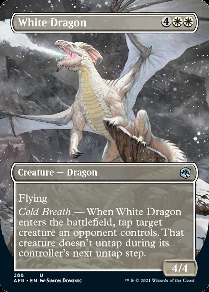 White Dragon (Extended) [Dungeons & Dragons: Adventures in the Forgotten Realms] | Cards and Coasters CA