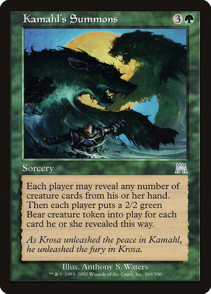 Kamahl's Summons [Onslaught] | Cards and Coasters CA
