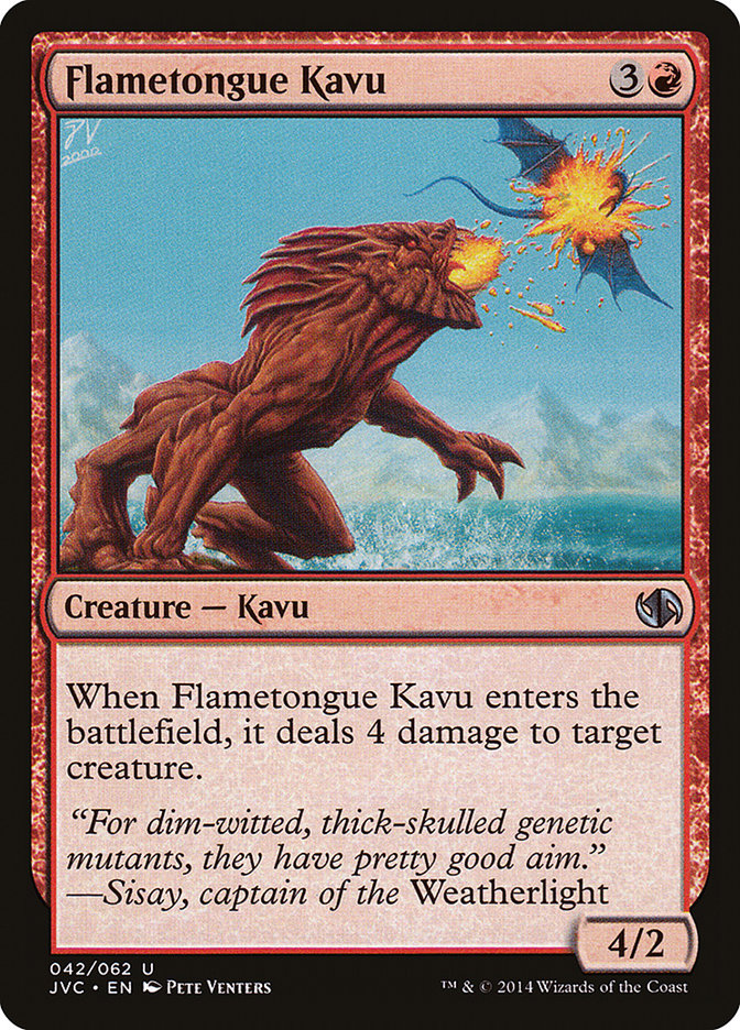 Flametongue Kavu [Duel Decks Anthology] | Cards and Coasters CA