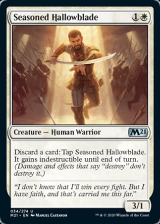 Seasoned Hallowblade [Core Set 2021] | Cards and Coasters CA