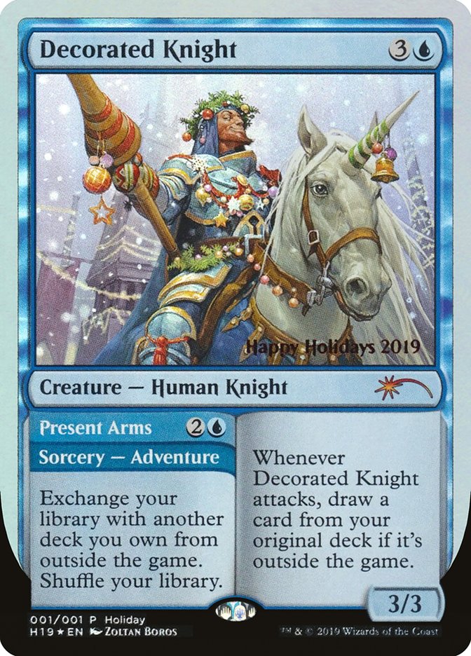 Decorated Knight // Present Arms [Happy Holidays] | Cards and Coasters CA