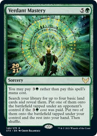 Verdant Mastery [Strixhaven: School of Mages Prerelease Promos] | Cards and Coasters CA