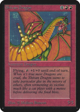 Shivan Dragon [Limited Edition Alpha] | Cards and Coasters CA