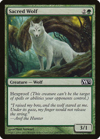 Sacred Wolf [Magic 2012] | Cards and Coasters CA