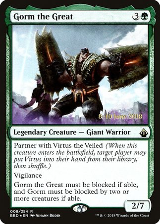 Gorm the Great [Battlebond Promos] | Cards and Coasters CA