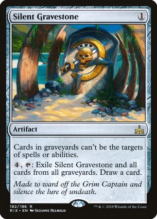 Silent Gravestone [Rivals of Ixalan] | Cards and Coasters CA