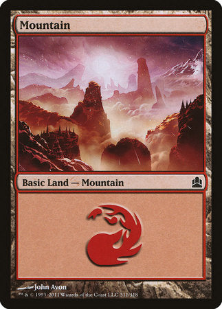 Mountain (311) [Commander 2011] | Cards and Coasters CA