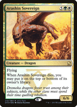 Arashin Sovereign [Dragons of Tarkir Promos] | Cards and Coasters CA