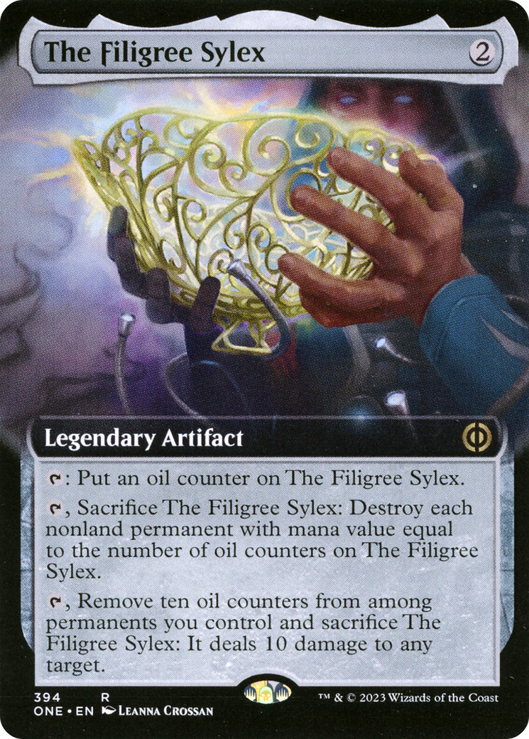 The Filigree Sylex (Extended Art) [Phyrexia: All Will Be One] | Cards and Coasters CA