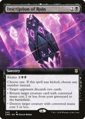 Inscription of Ruin (Extended Art) [Zendikar Rising] | Cards and Coasters CA