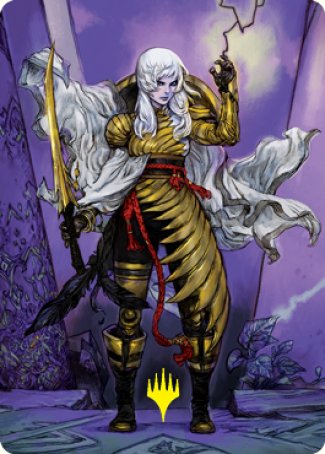 The Wandering Emperor 1 Art Card (Gold-Stamped Signature) [Kamigawa: Neon Dynasty Art Series] | Cards and Coasters CA