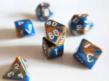 Little Dragon Mini dice - Sapphire in Sandstone | Cards and Coasters CA