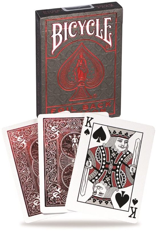 Bicycle Playing Cards - Foil Back Crimson | Cards and Coasters CA