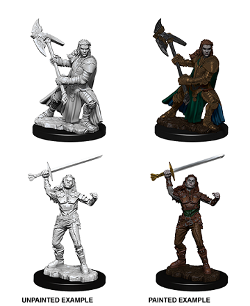 D&D Nolzur's Marvelous Miniatures Half-Orc Fighter | Cards and Coasters CA