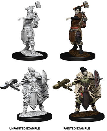 D&D Nolzur's Marvelous Miniatures Half Orc Barbarian | Cards and Coasters CA