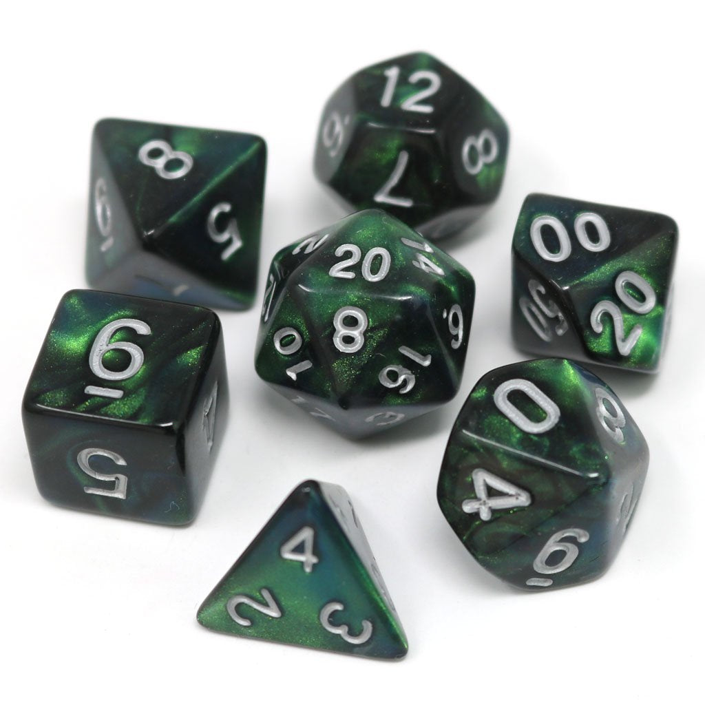 Die Hard Dice - Spring Equinox Set of 7 Dice | Cards and Coasters CA