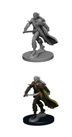 D&D Deep Cuts Miniatures Elf Male Fighter | Cards and Coasters CA