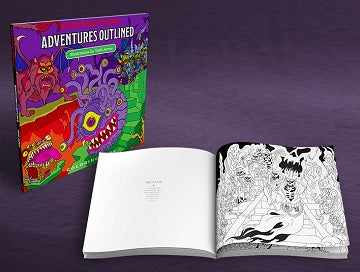 Adventures outlined - D&D Colouring book | Cards and Coasters CA