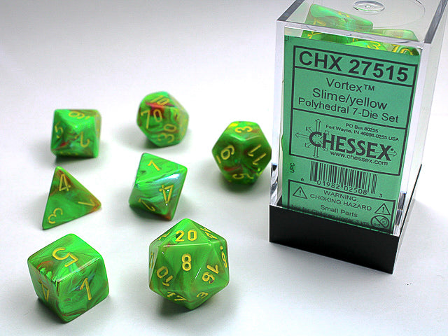 Chessex Vortex - Slime/Yellow | Cards and Coasters CA