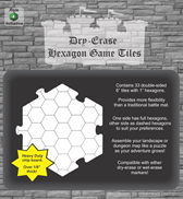 Dry Erase Hexagon Game Tiles | Cards and Coasters CA
