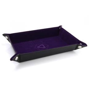 Dice/Rolling Tray Dice Hard Square Purple Velvet | Cards and Coasters CA