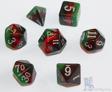 Little Dragon Corp Birthday Dice March Bloodstone Set of 7 | Cards and Coasters CA