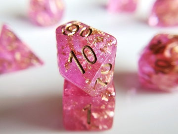 Little Dragon Corp Fuschia Wedding Set of 7 Dice | Cards and Coasters CA