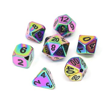 Die Hard Metal Dice - Forge Scorched Rainbow with Black | Cards and Coasters CA