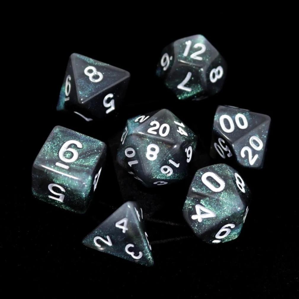 Die Hard Dice - RPG dice set of 7 Everclear Aurora | Cards and Coasters CA