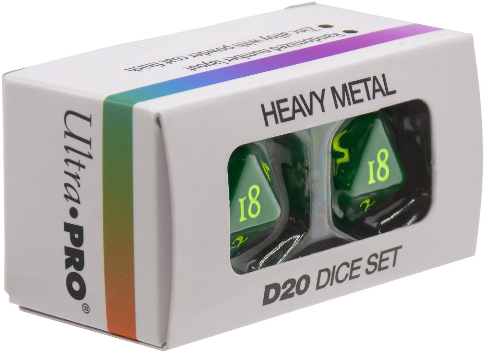 Ultra Pro Heavy Metal Dice: Vivid Green | Cards and Coasters CA