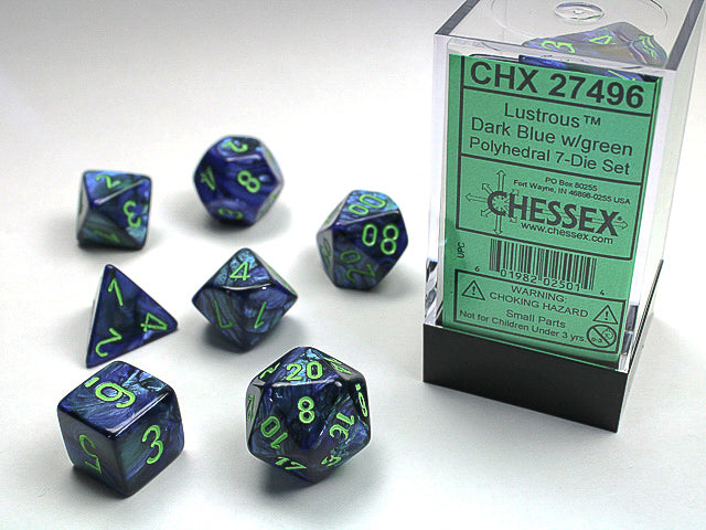 Chessex - Lustrous Set of 7 Dice | Cards and Coasters CA