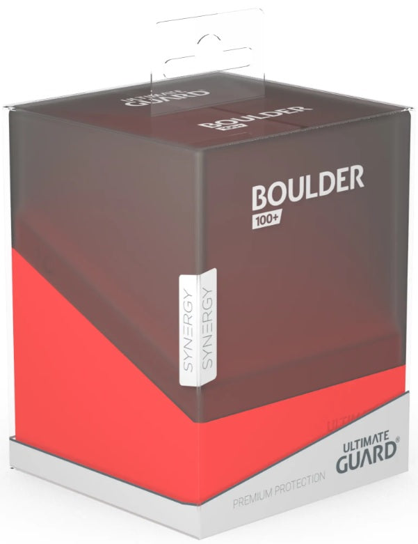 Ultimate Guard Deck Box: Boulder 100+ Synergy Black/Red | Cards and Coasters CA